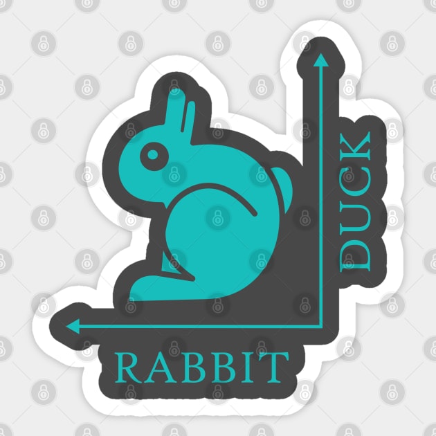 Duck Rabbit Illusion Sticker by Taylor'd Designs